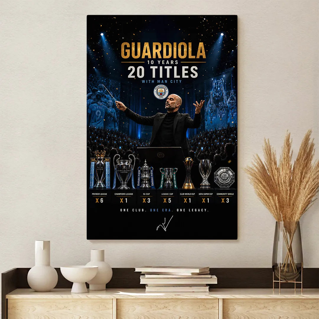 Manchester City x Pep Guardiola Rectangle Canvas With Inner Frame – TANTN23180