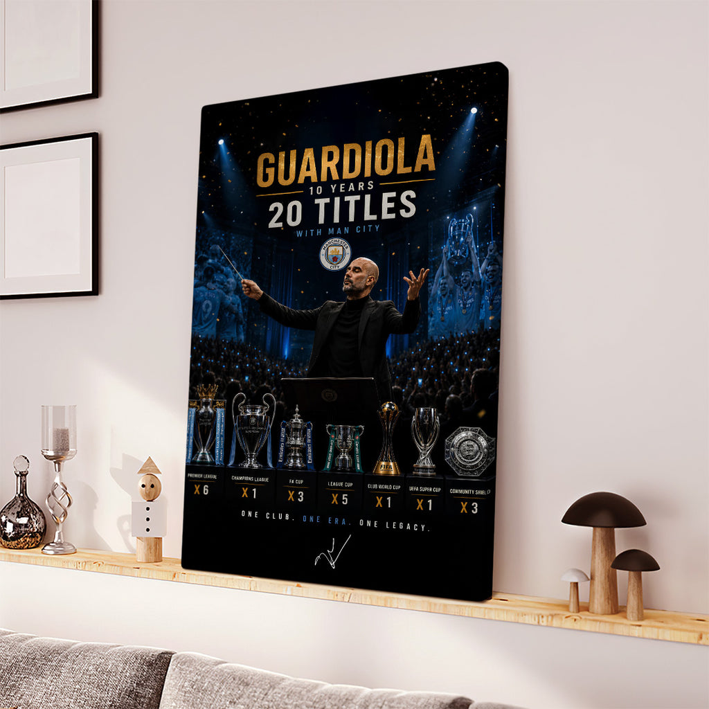 Manchester City x Pep Guardiola Rectangle Canvas With Inner Frame – TANTN23180