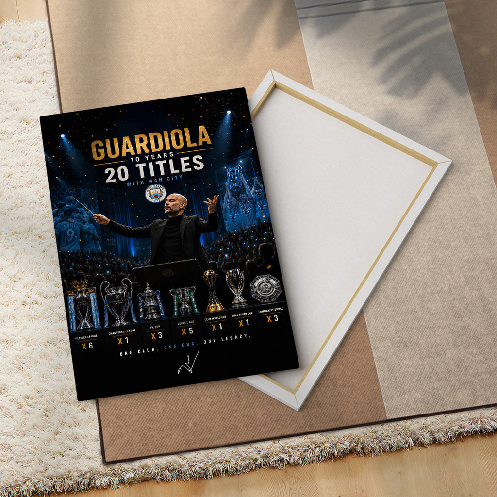Manchester City x Pep Guardiola Rectangle Canvas With Inner Frame – TANTN23180