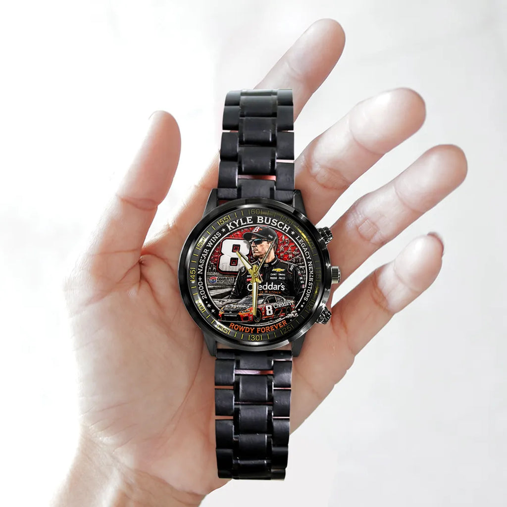 Kyle Busch Black Stainless Steel Watch – TANTN23203