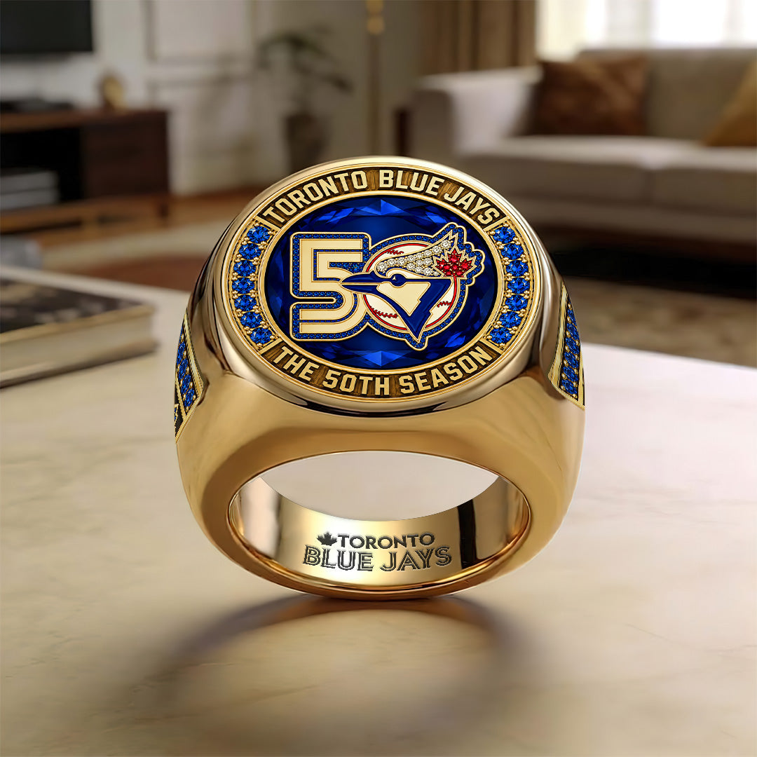 Toronto Blue Jays 50th Anniversary 3D Engraved Ring – TANTN23231