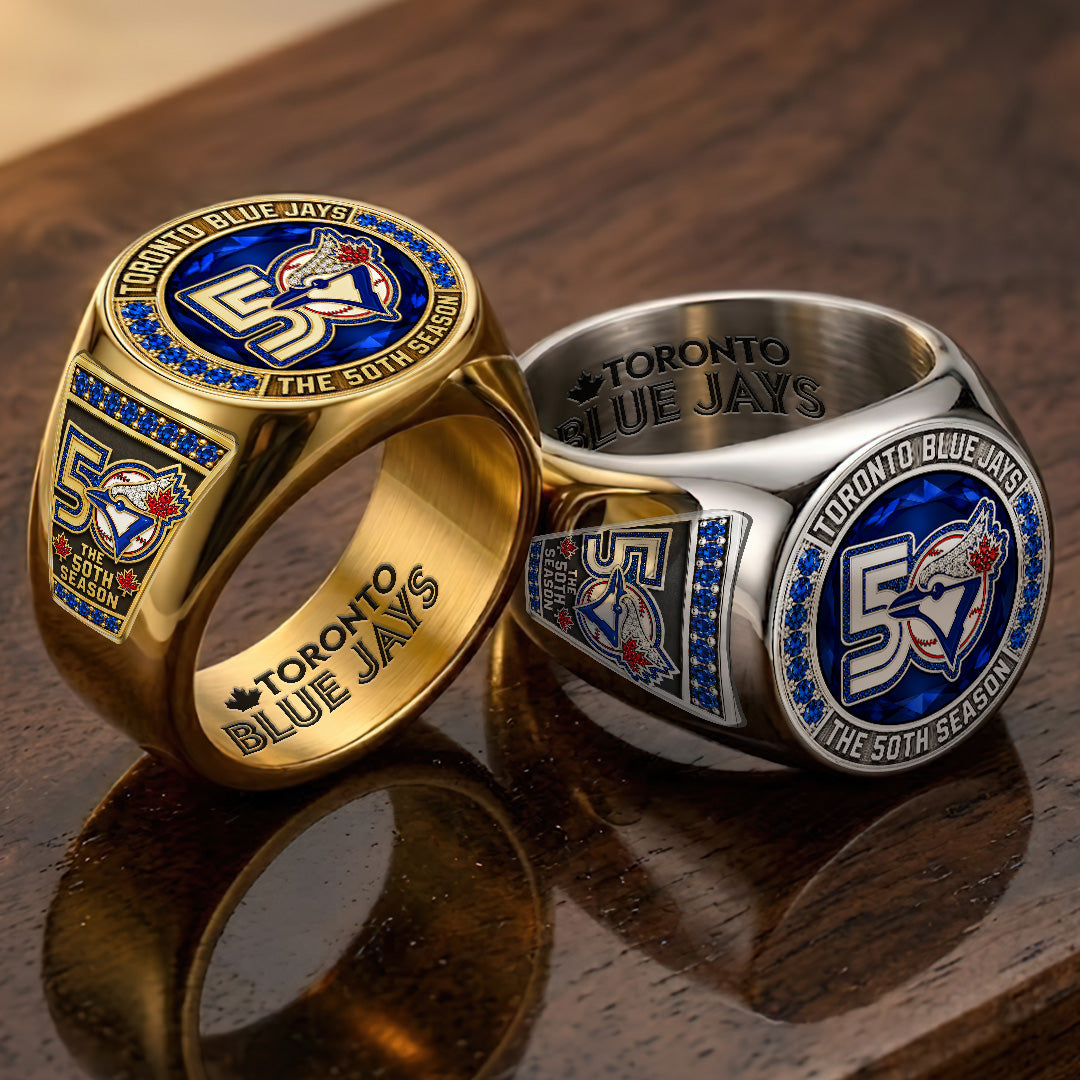 Toronto Blue Jays 50th Anniversary 3D Engraved Ring – TANTN23231