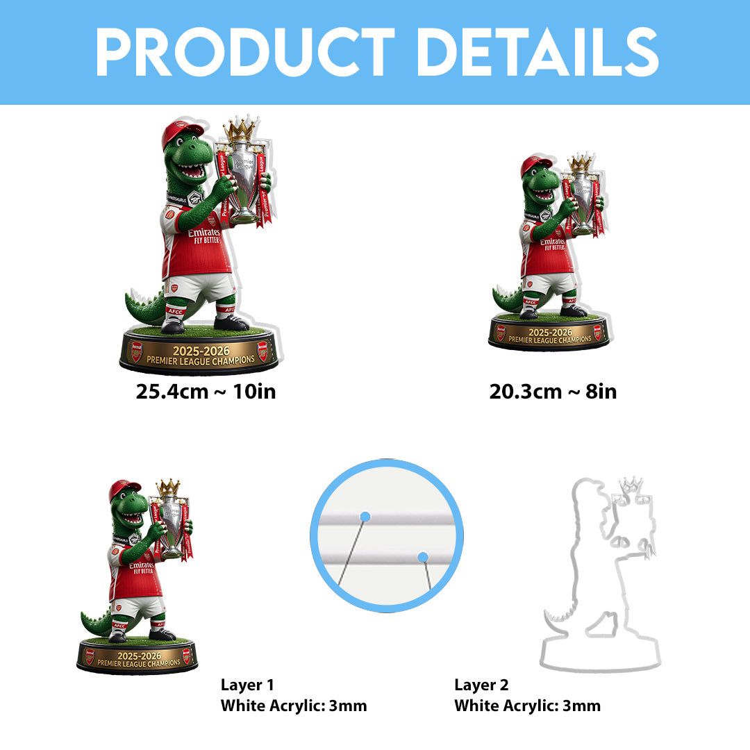 Arsenal FC Premier League Champions 25/26 Custom Shape Acrylic Light Box – TANTN23417