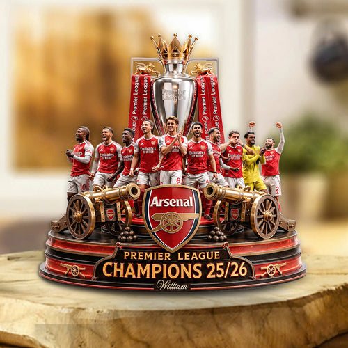 Arsenal FC Premier League Champions 25/26 Custom Shape Acrylic Plaque – TANTN23492