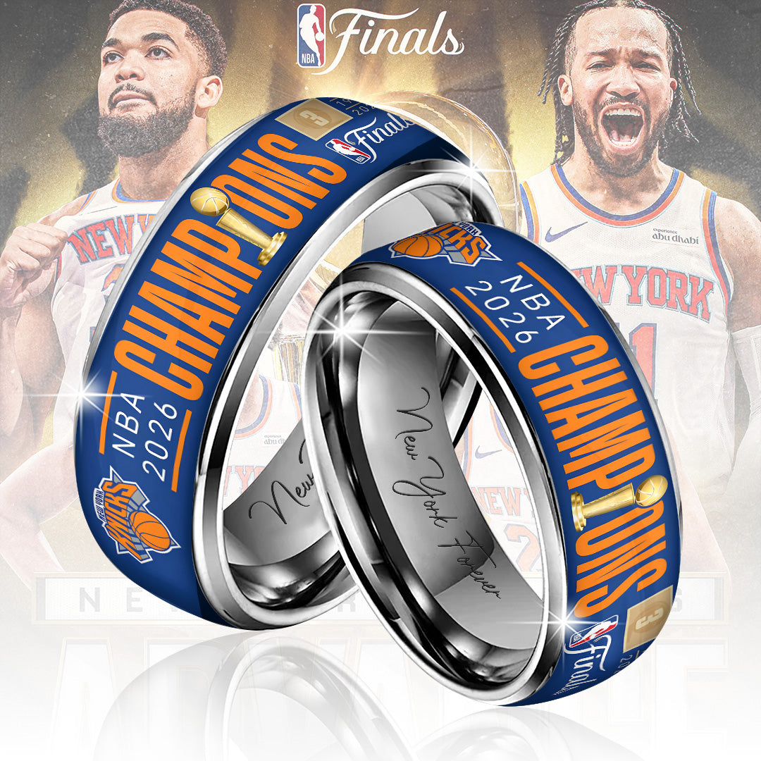 New York Knicks NBA Finals Champions 2026 Custom Alloy Ring – TANTN23647