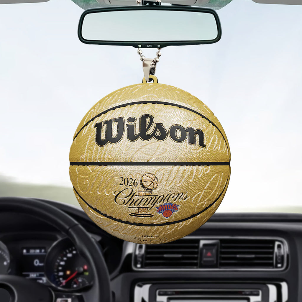 New York Knicks NBA Finals Champions 2026 Custom shape 2-sided Acrylic Car Ornament – TANTN23720