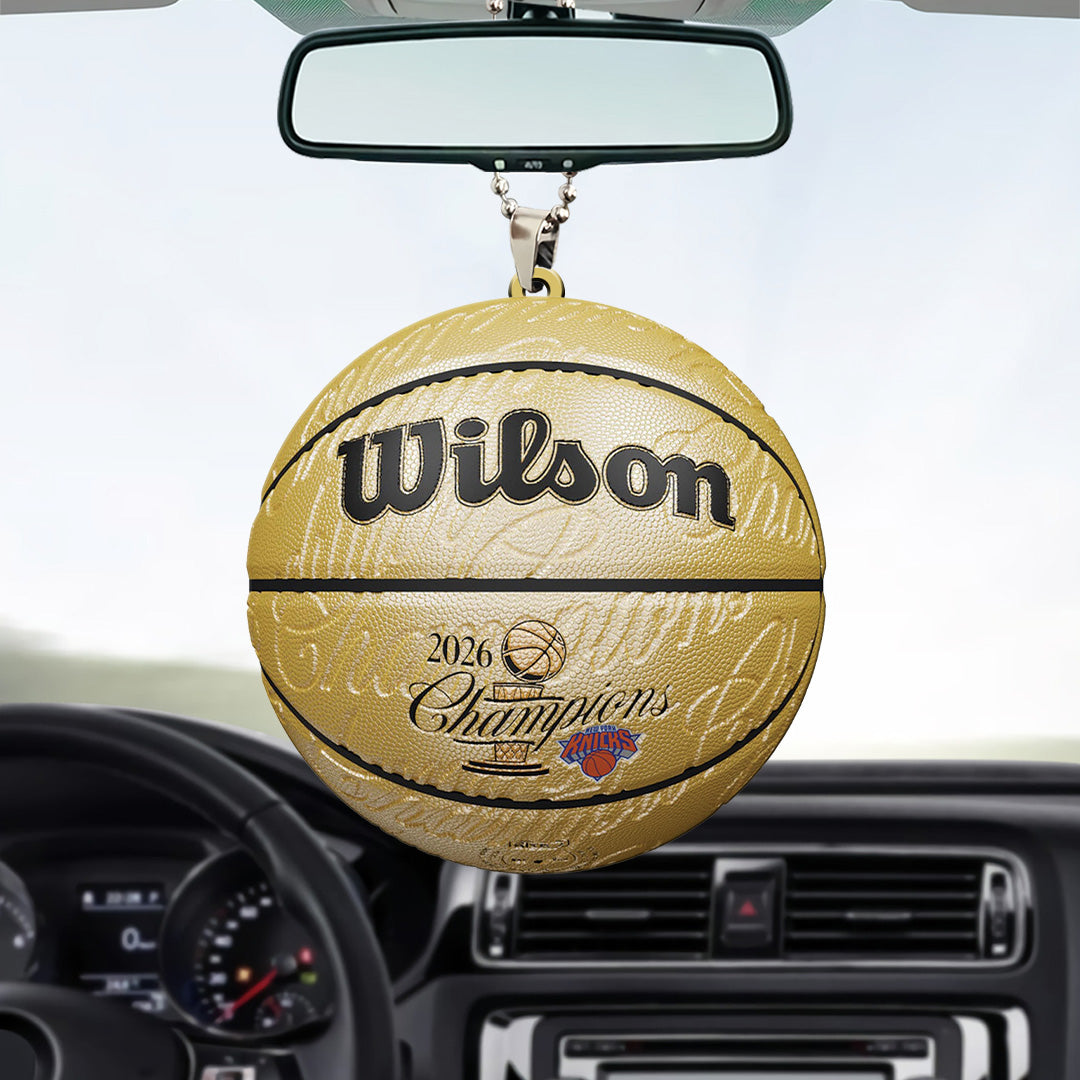 New York Knicks NBA Finals Champions 2026 Custom shape 2-sided Acrylic Car Ornament – TANTN23720