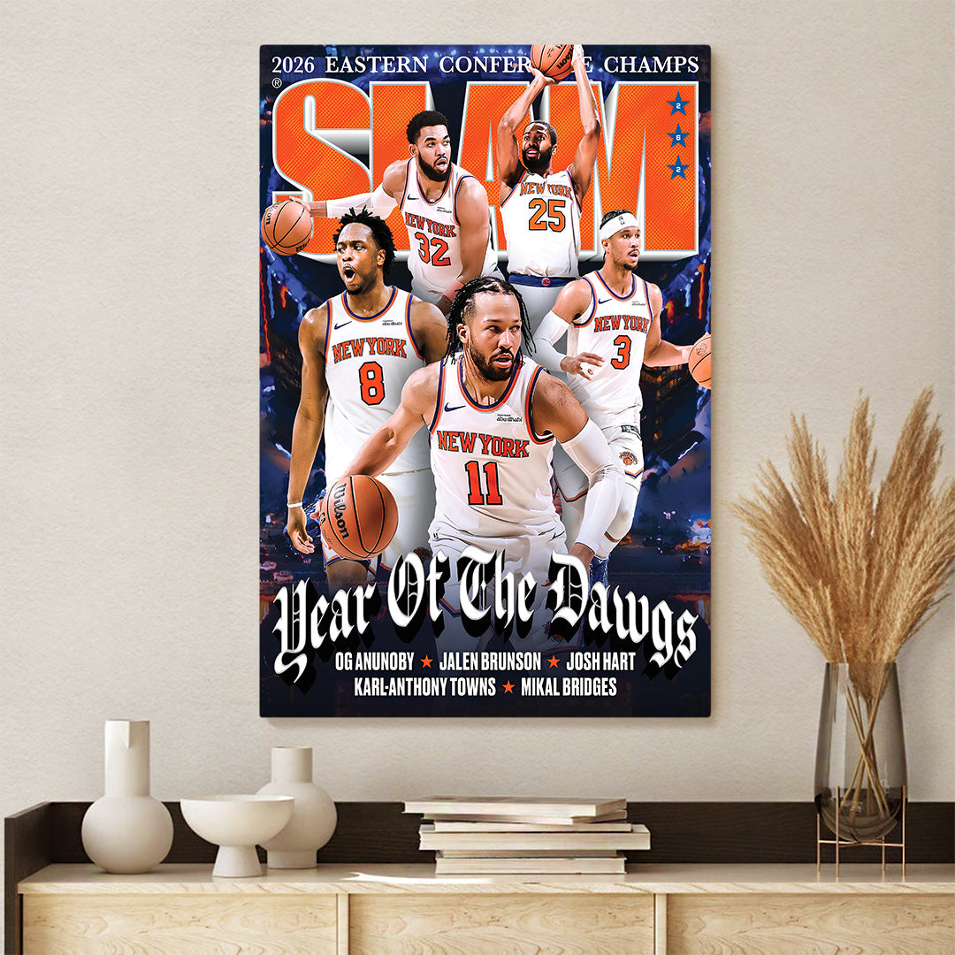 New York Knicks NBA Finals Champions 2026 Rectangle Canvas With Inner Frame – TANTN23761
