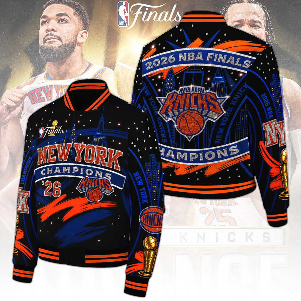 New York Knicks NBA Finals Champions 2026 Varsity Jacket – TANTN23790