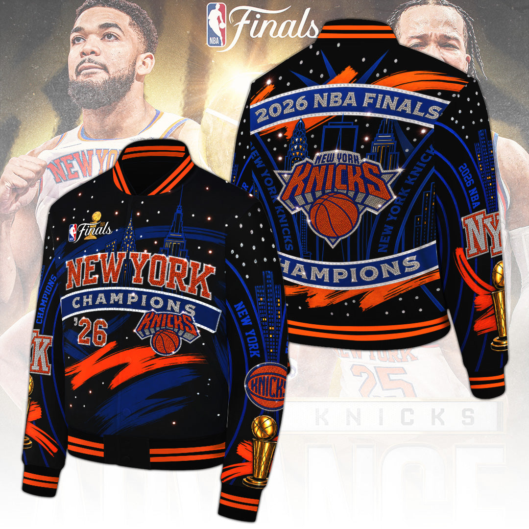 New York Knicks NBA Finals Champions 2026 Varsity Jacket – TANTN23790
