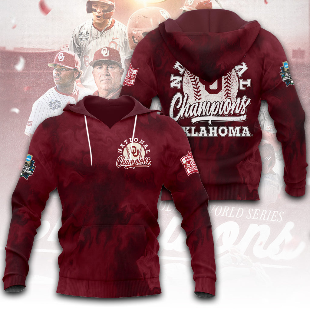 Oklahoma Sooners 2026 NCAA Baseball Men's College World Series Champions 3D Apparel – TANTN23844