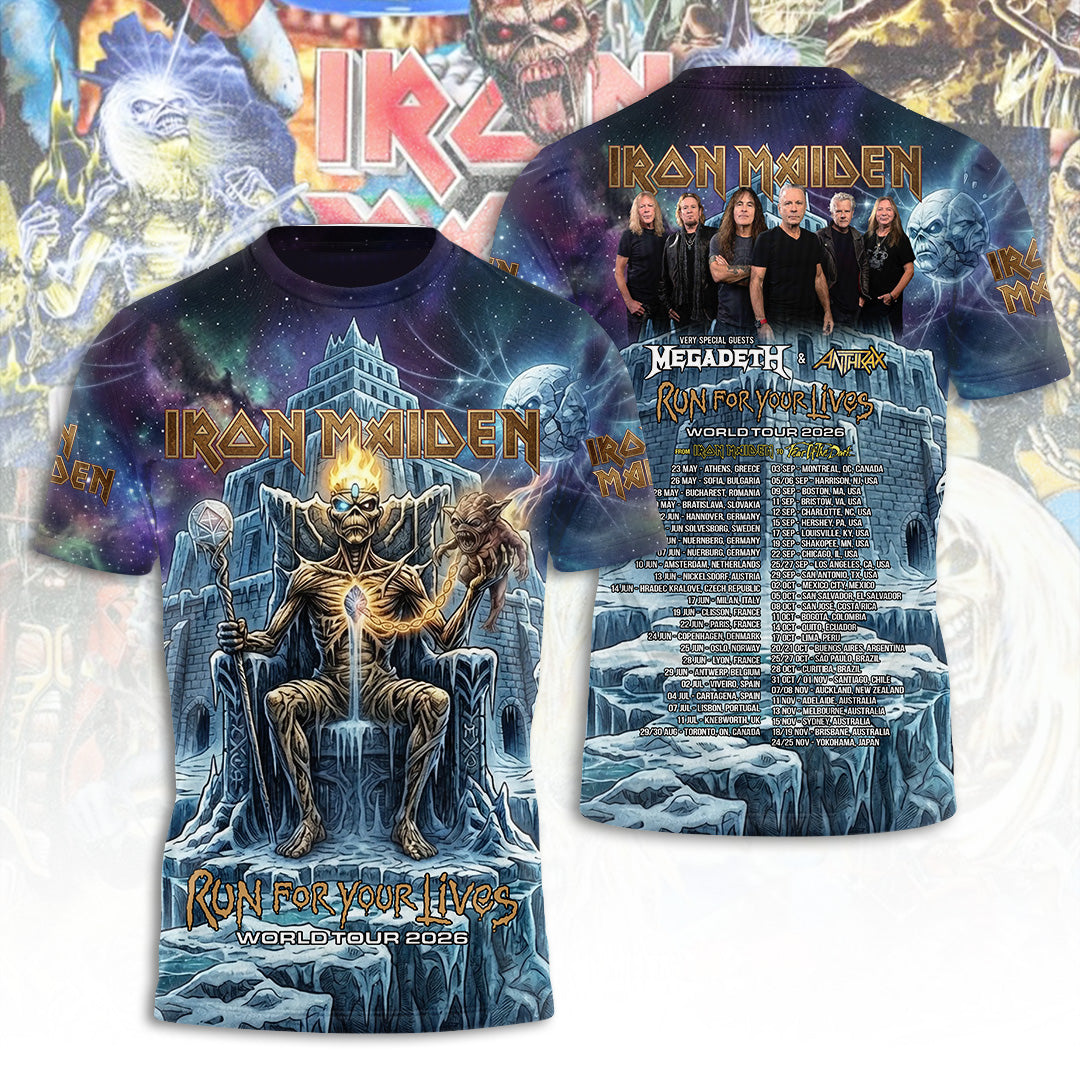 Iron Maiden Tour 2026 3D Apparel – TANTN24161
