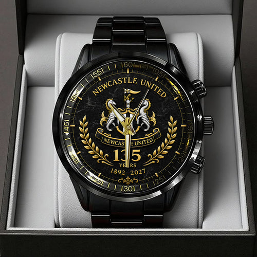 Newcastle United 135th Anniversary Black Stainless Steel Watch – TANTN24183