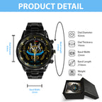 Newcastle United 135th Anniversary Black Stainless Steel Watch – TANTN24185