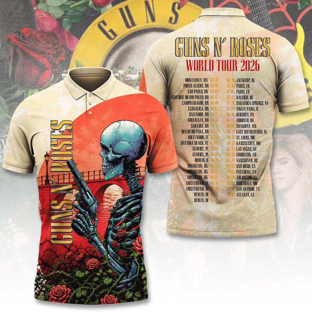Guns N' Roses Tour 2026 3D Apparel – TANTN24304