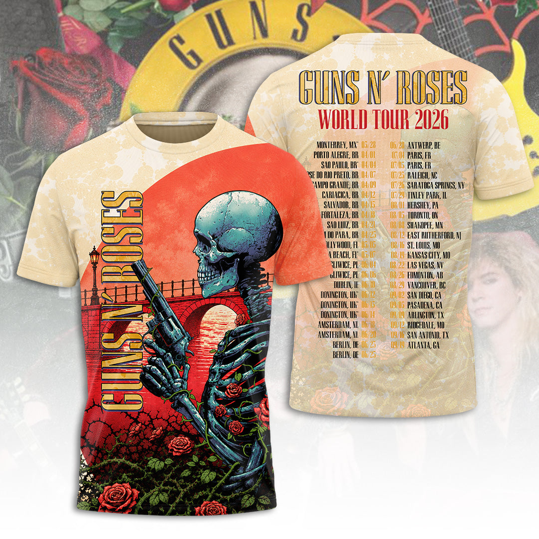 Guns N' Roses Tour 2026 3D Apparel – TANTN24304