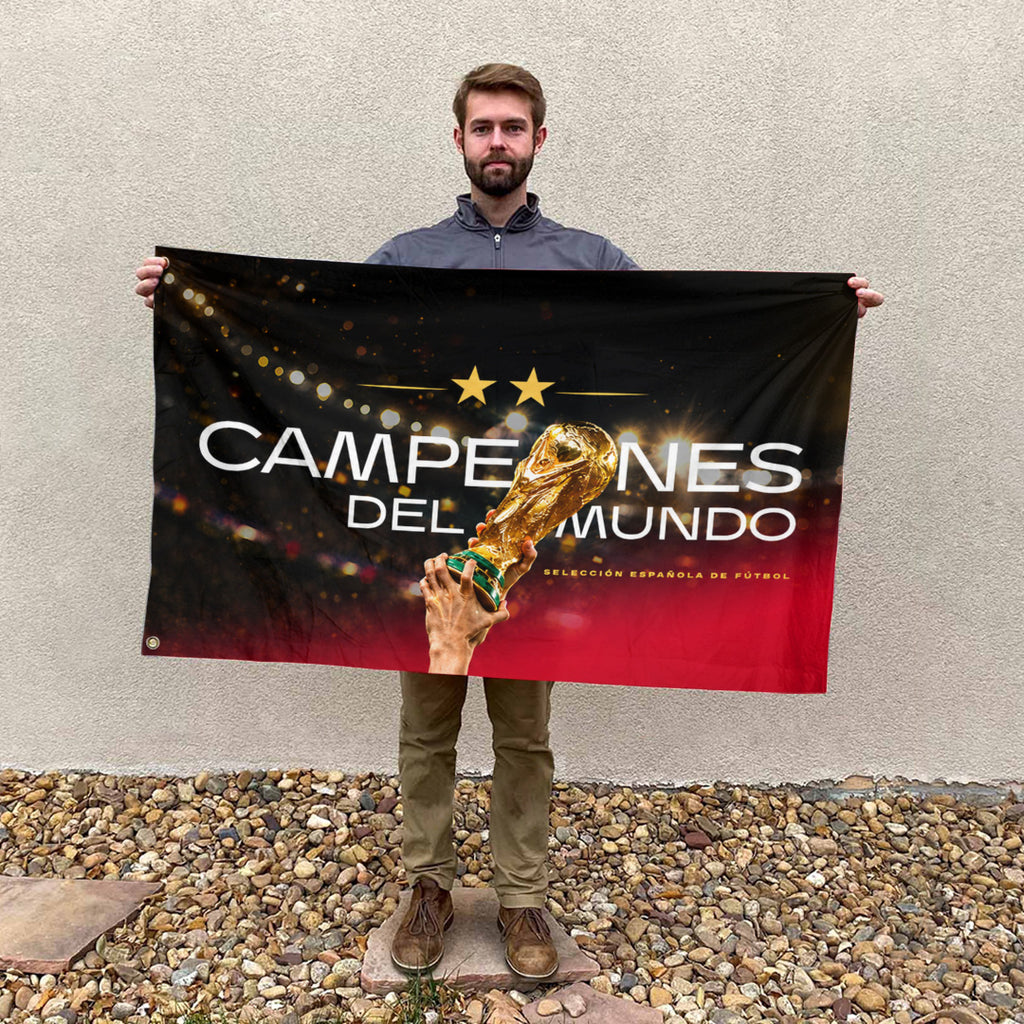 Spain National Team 2026 FIFA World Cup Champions 3D Double-side House Flag – TANTN24376