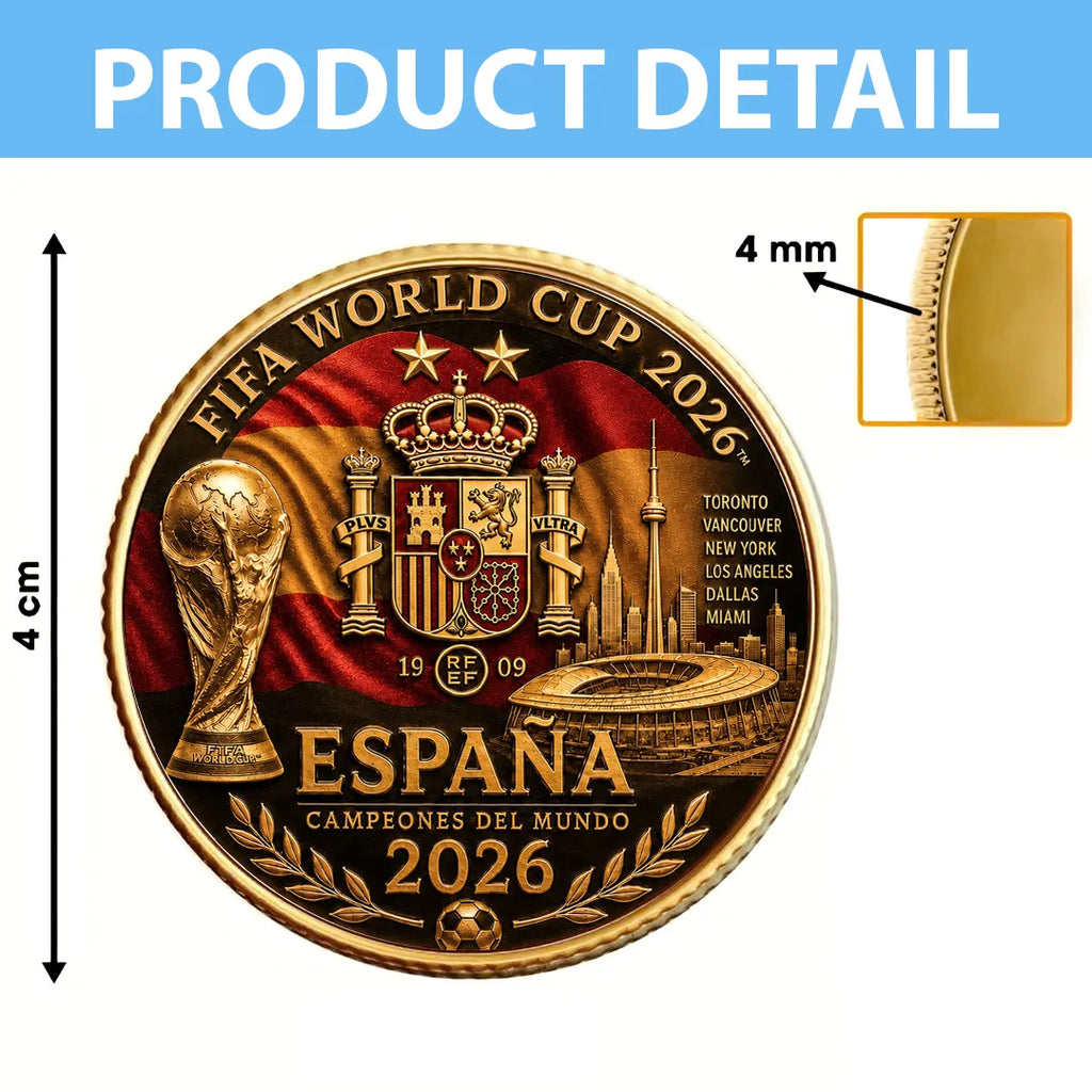 Spain National Team 2026 FIFA World Cup Champions Commemorative Coin – TANTN24395
