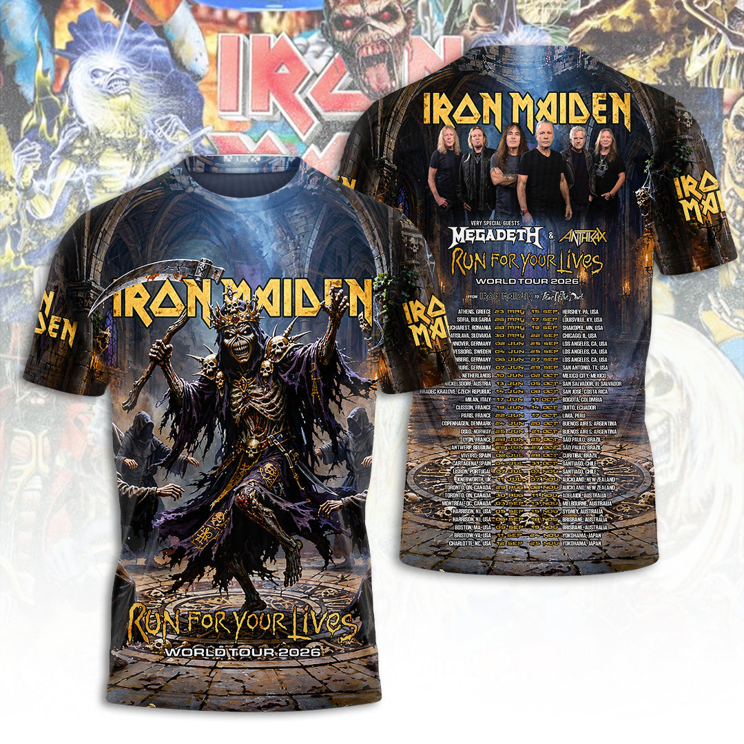 Iron Maiden Tour 2026 3D Apparel – TANTN24526