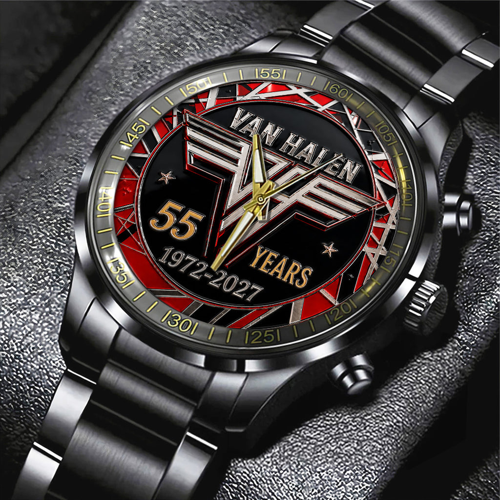 Van Halen 55 Years Anniversary Black Stainless Steel Watch – TANTN24558