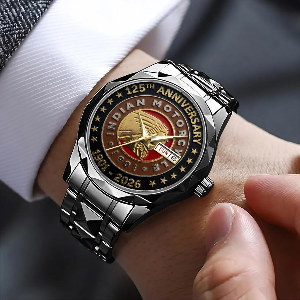 Indian Motorcycle 125th Anniversary Alloy Luxury Quartz Watch – TANTN24801