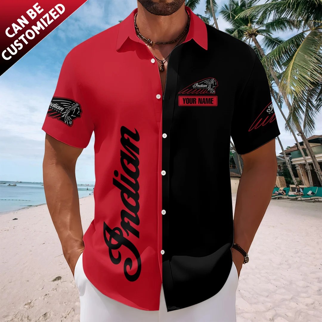 Personalized Indian Motorcycle 125th Anniversary Short Sleeve Button-Down Shirt – TANTN24972