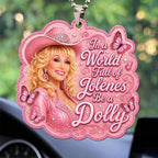 Dolly Parton Custom Shape 2-sided Acrylic Car Ornament – TANTN25346