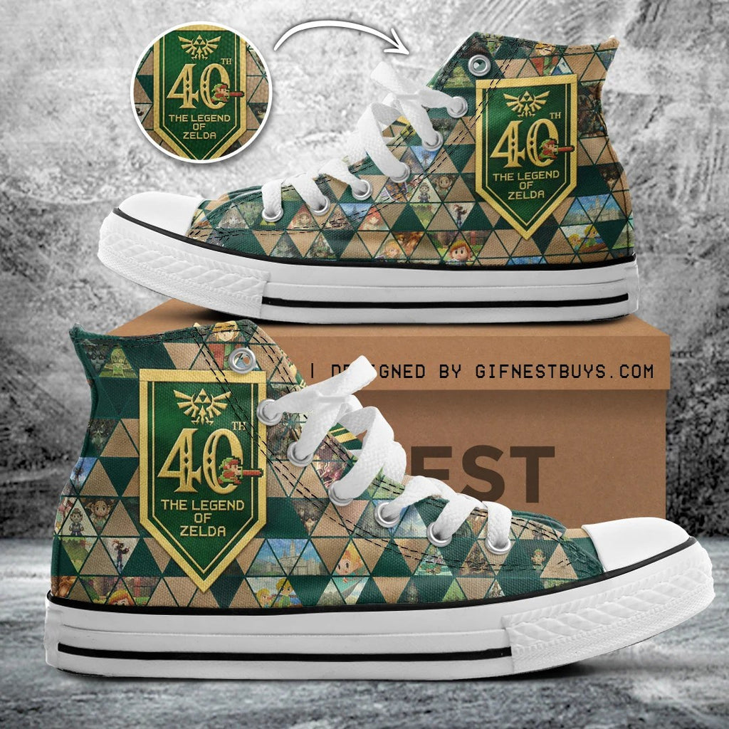 The Legend of Zelda 40th Anniversary High Top Canvas Shoes – TANTN25554