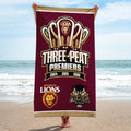 Brisbane Lions 2026 AFL Premiers Rectangle Beach Towel – TANTN25817