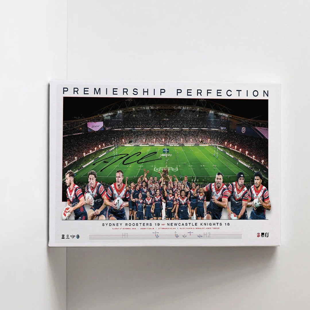 Sydney Roosters 2026 NRL Premiers Canvas With Inner Frame – TANTN25946