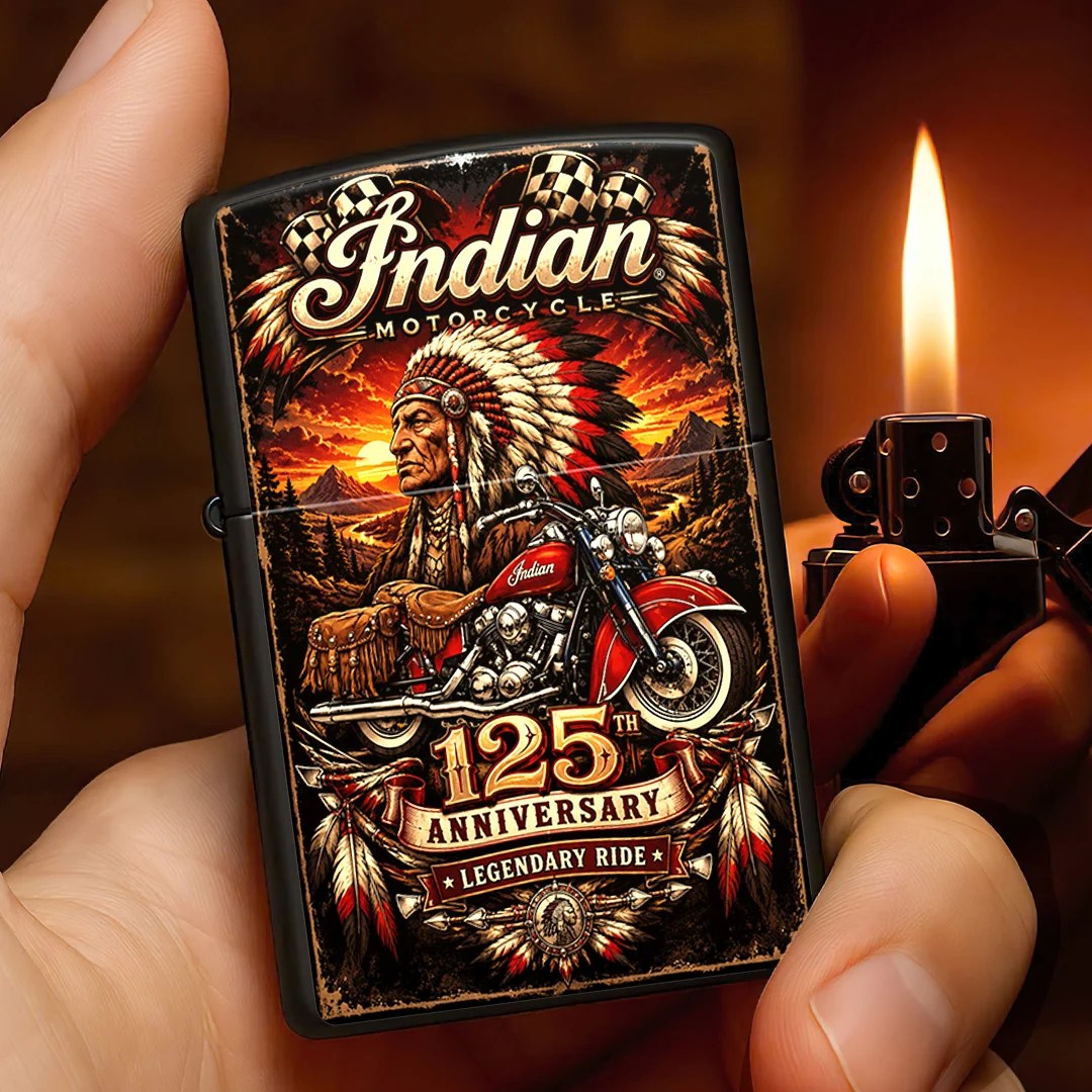 Indian Motorcycle 125th Anniversary 2026 Zippo Lighter Case (No Insert) – TANTN26106
