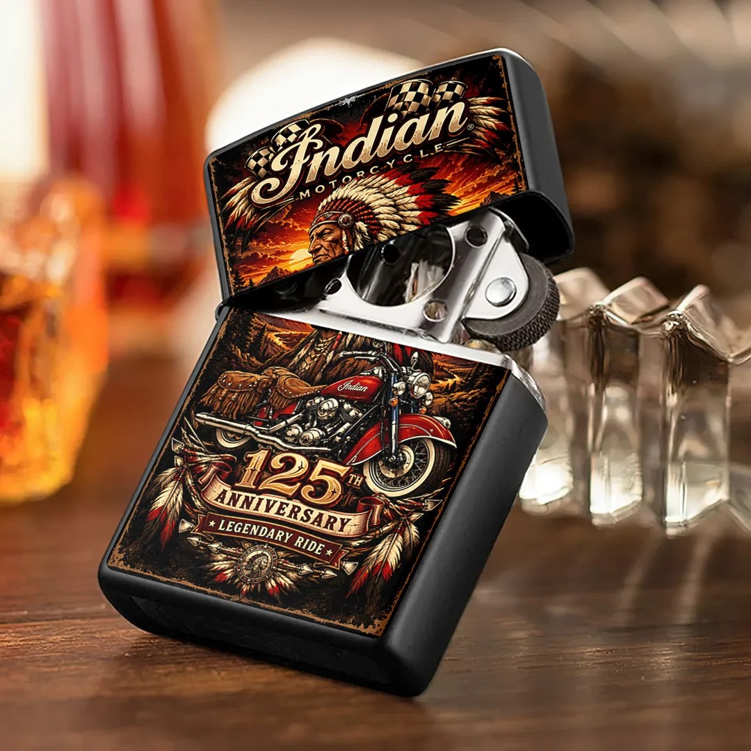 Indian Motorcycle 125th Anniversary 2026 Zippo Lighter Case (No Insert) – TANTN26106