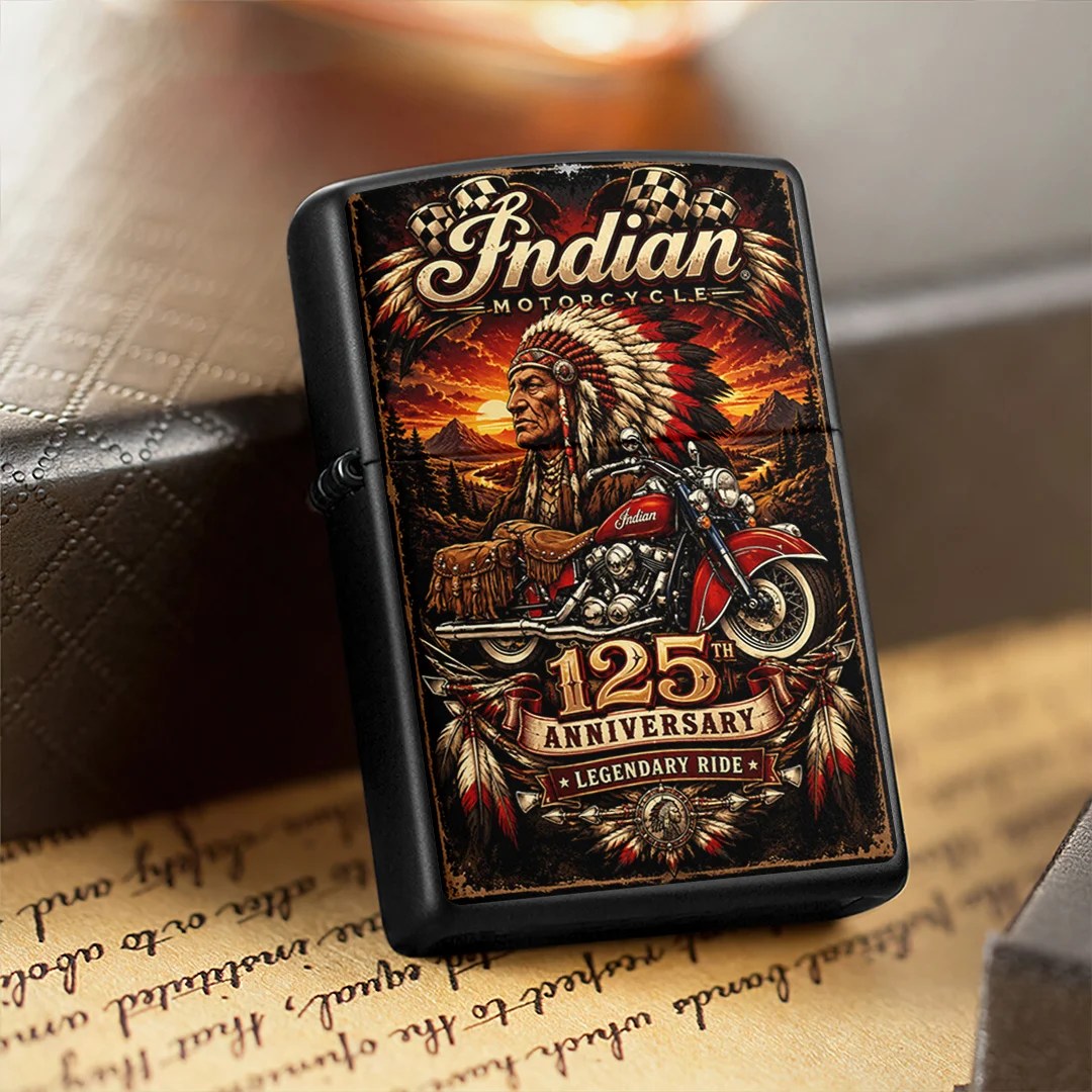 Indian Motorcycle 125th Anniversary 2026 Zippo Lighter Case (No Insert) – TANTN26106