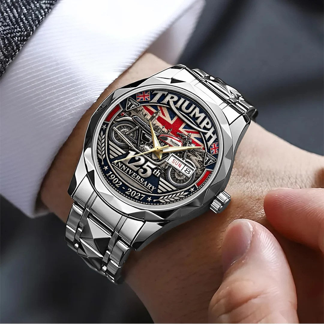 Triumph Motorcycles 125th Anniversary 2027 Alloy Luxury Quartz Watch – TANTN26237