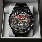 Triumph Motorcycles 125th Anniversary 2027 Black Stainless Steel Watch – TANTN26238