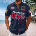 Brisbane Lions 2026 AFL Premiers Short Sleeve Button-Down Shirt – TANTN26243