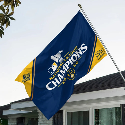 Milwaukee Brewers 2026 National League Champions 3D Double-side House Flag – TANTN26258