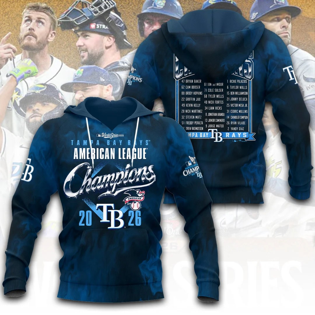 Tampa Bay Rays 2026 American League Champions 3D Apparel – TANTN26315