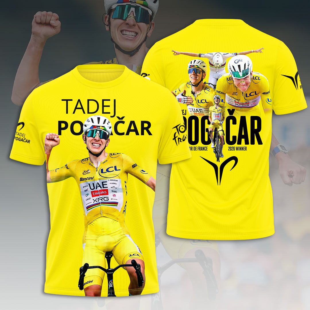 Tadej Pogacar 2026 Tour de France Winner 3D Apparel – HOATT19936