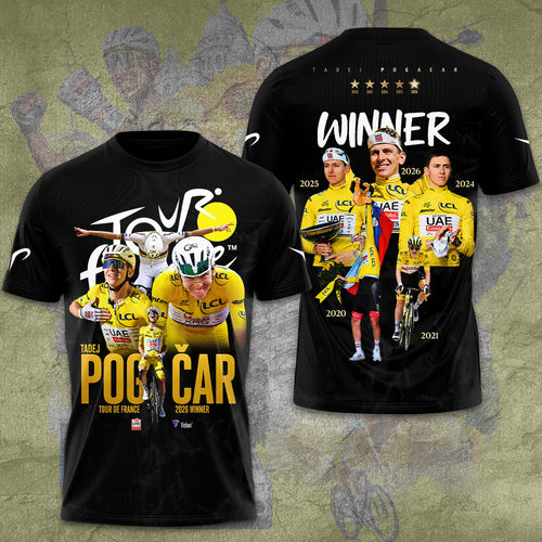 Tadej Pogacar 2026 Tour de France Champion 3D Apparel – GNE7848