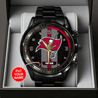 Personalized Tampa Bay Buccaneers Black Stainless Steel Watch – TANTN16031
