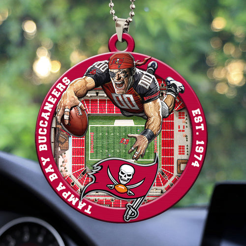 Tampa Bay Buccaneers Custom shape 2-sided Acrylic Car Ornament – HOATT12606