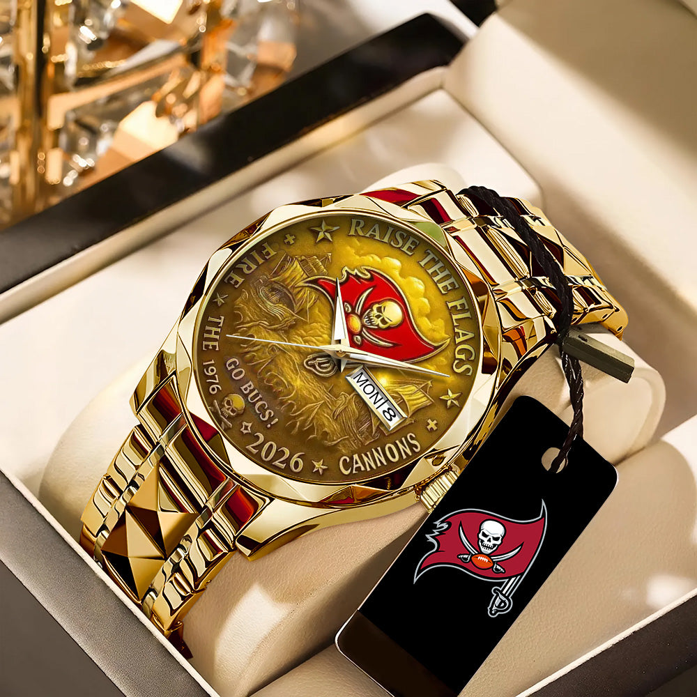 Tampa Bay Buccaneers 50th Anniversary 2025 Alloy Luxury Quartz Watch – TANTN17176