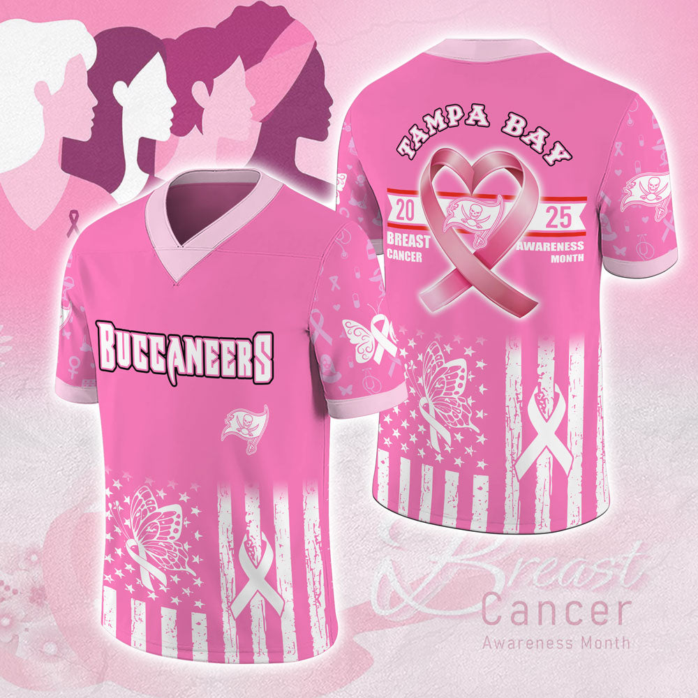 Tampa Bay Buccaneers x Breast Cancer Awareness 2025 3D Football Jersey – MAITM12896