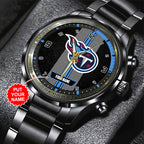 Personalized Tennessee Titans Black Stainless Steel Watch – TANTN16034