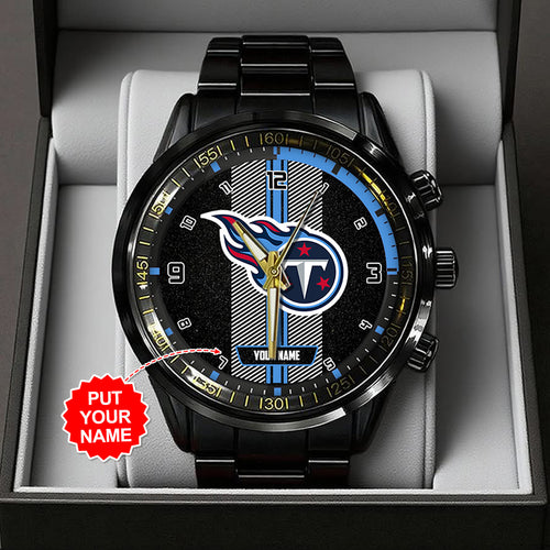 Personalized Tennessee Titans Black Stainless Steel Watch – TANTN16034