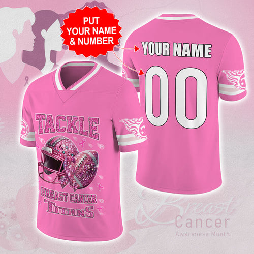 Personalized Tennessee Titans x Breast Cancer Awareness 3D Football Jersey – MAITM13012