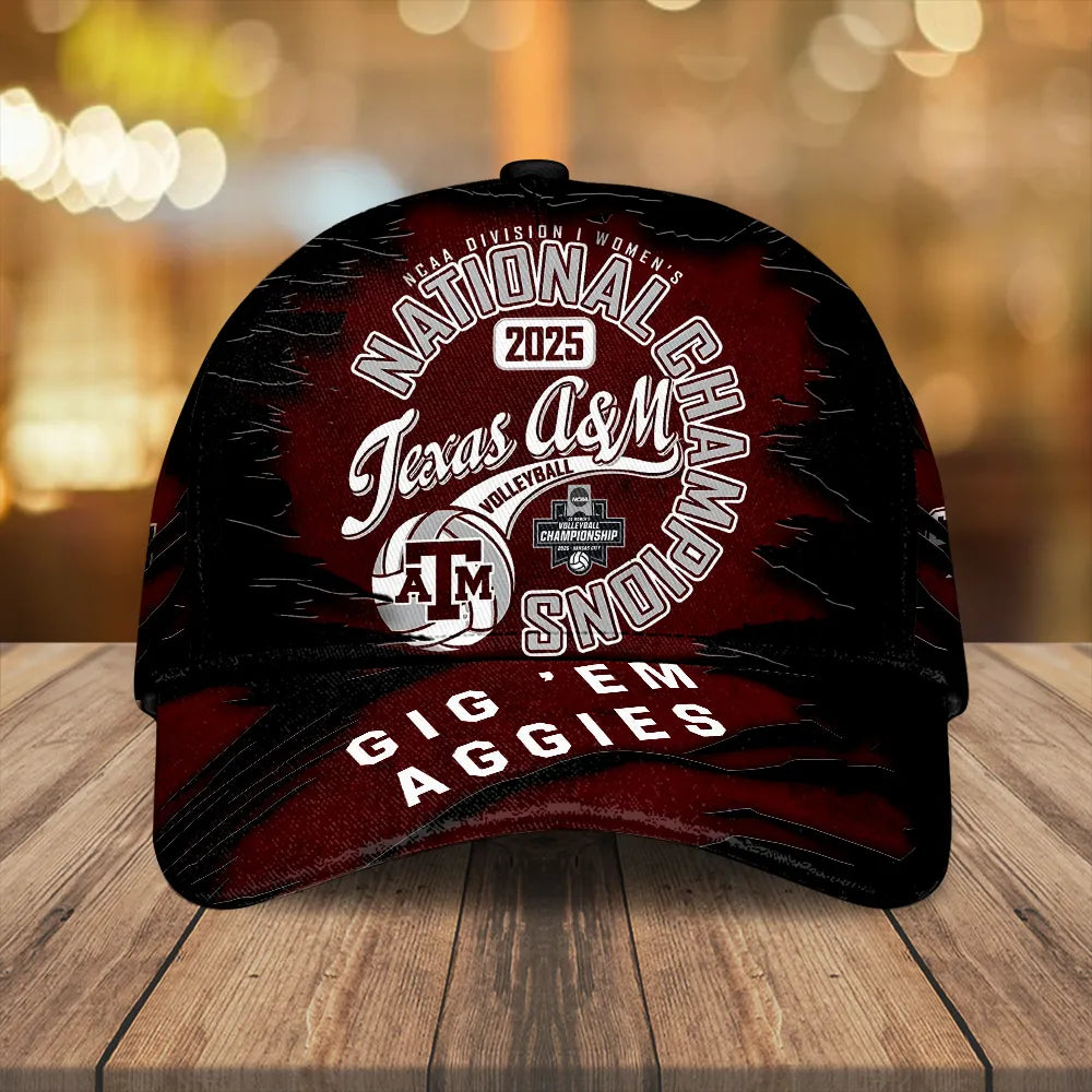 Texas A&M Aggies Women's 2025 Volleyball National Champions Classic Cap – TANTN19628