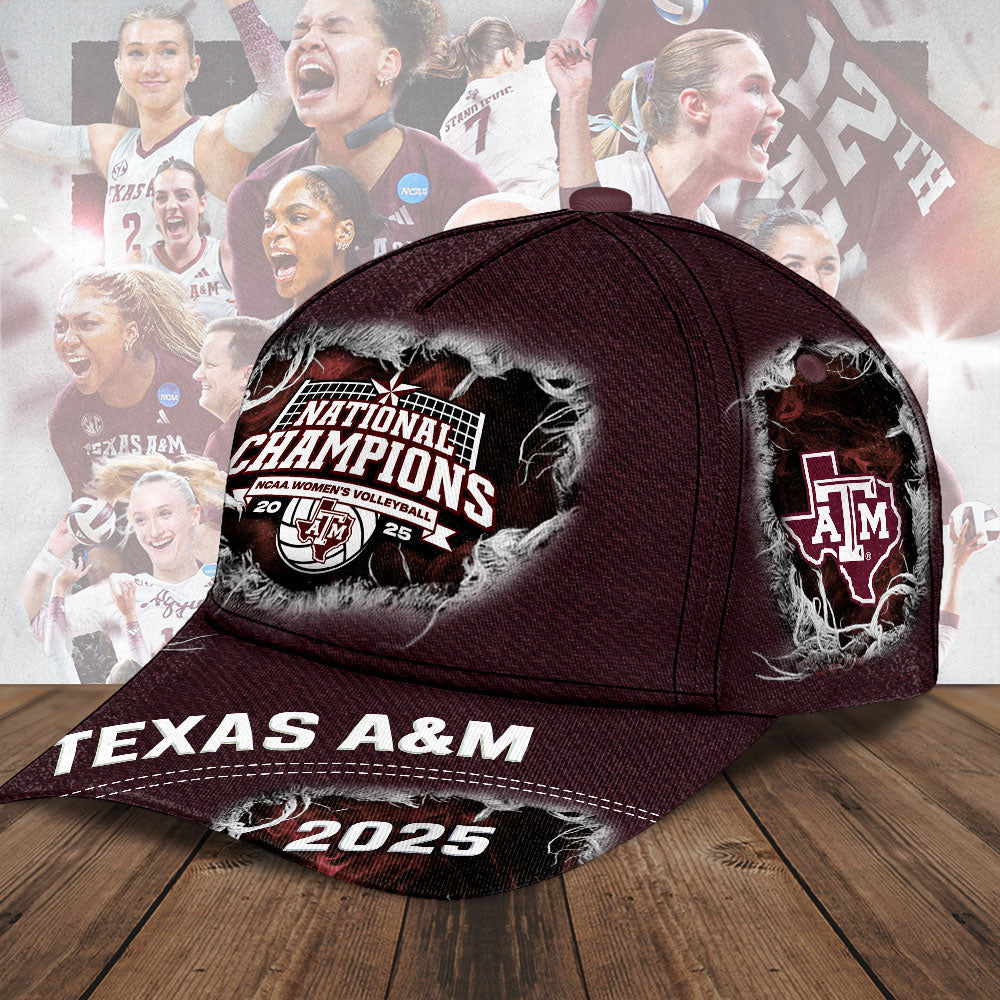 Texas A&M 2025 Women's Volleyball National Champions Classic Cap – TMTHU2817