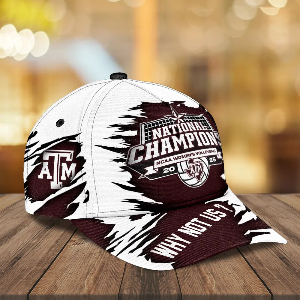 Texas A&M Aggies Women's Volleyball 2025 National Champions Classic Cap – MAITM14177